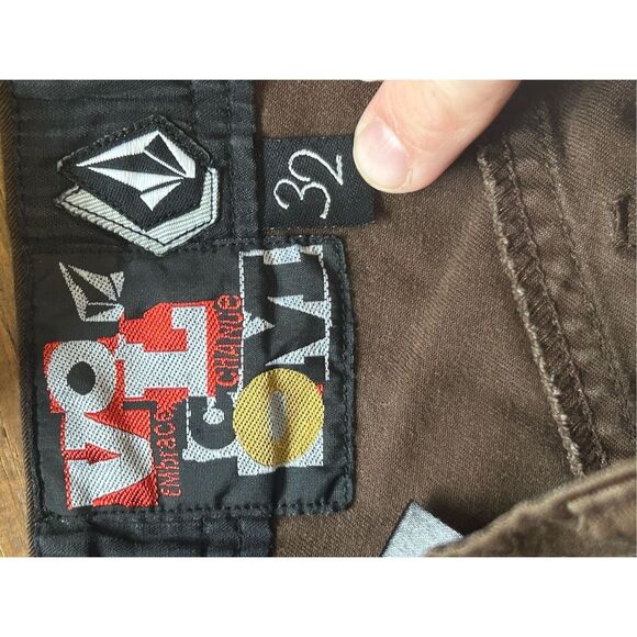 Volcom men's billow shorts size 32 brown - Picture 3 of 9